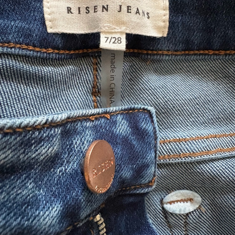 Risen Jeans High Rise Ankle Straight Cuffed - Picture 6 of 8
